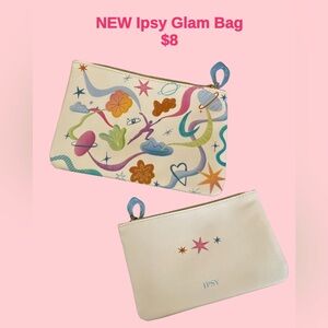 New Ipsy Glam Bag | Pastel Print | Small Makeup Organizer | Travel Pouch